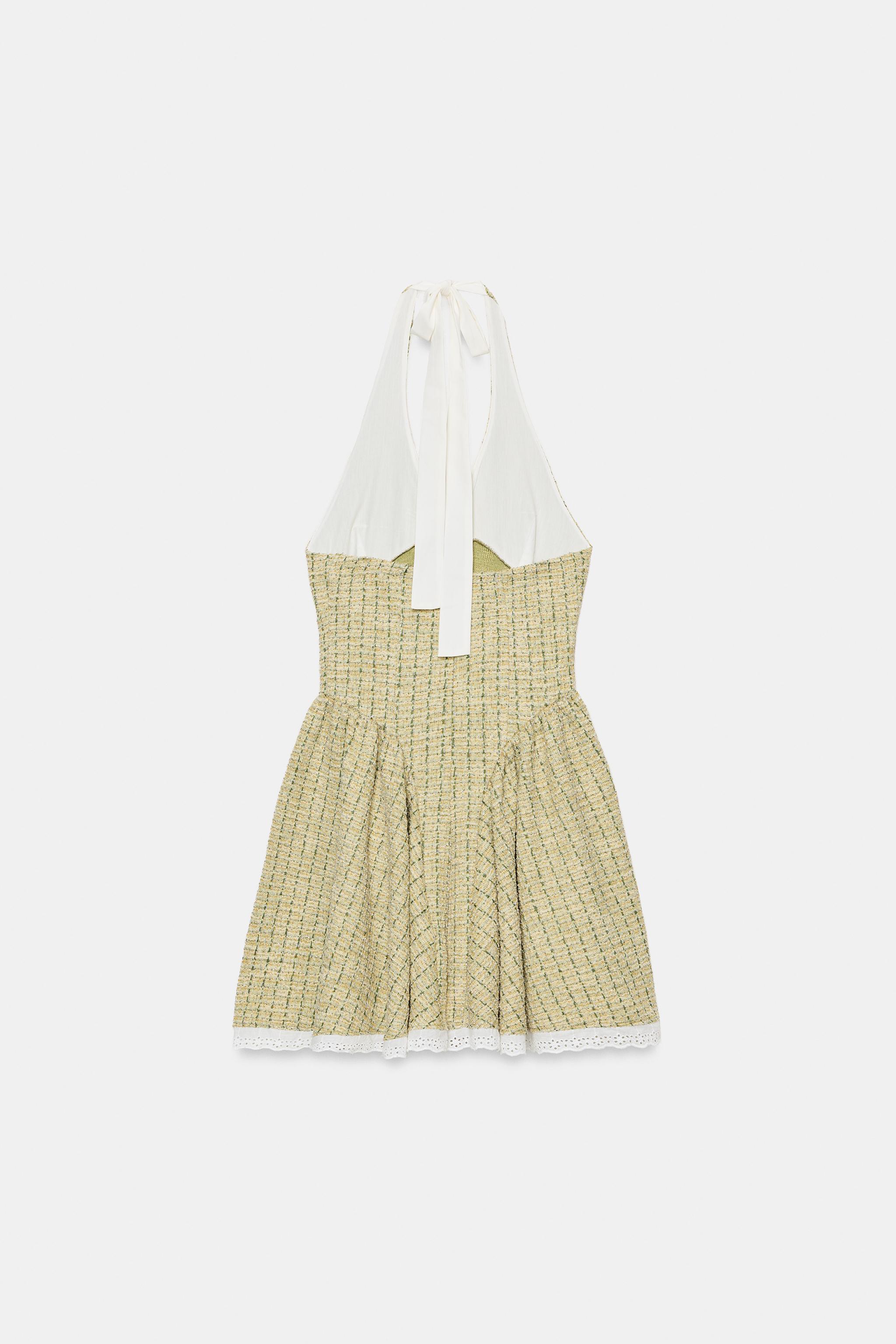 STRUCTURED HALTER DRESS